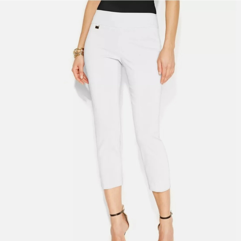 women’s bright white alfani tummy control capris
